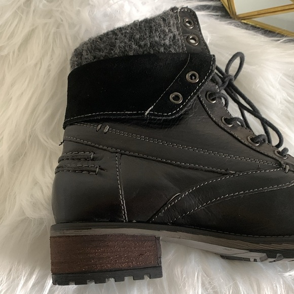 Steve Madden Black/Grey Ankle Boots - Picture 6 of 8